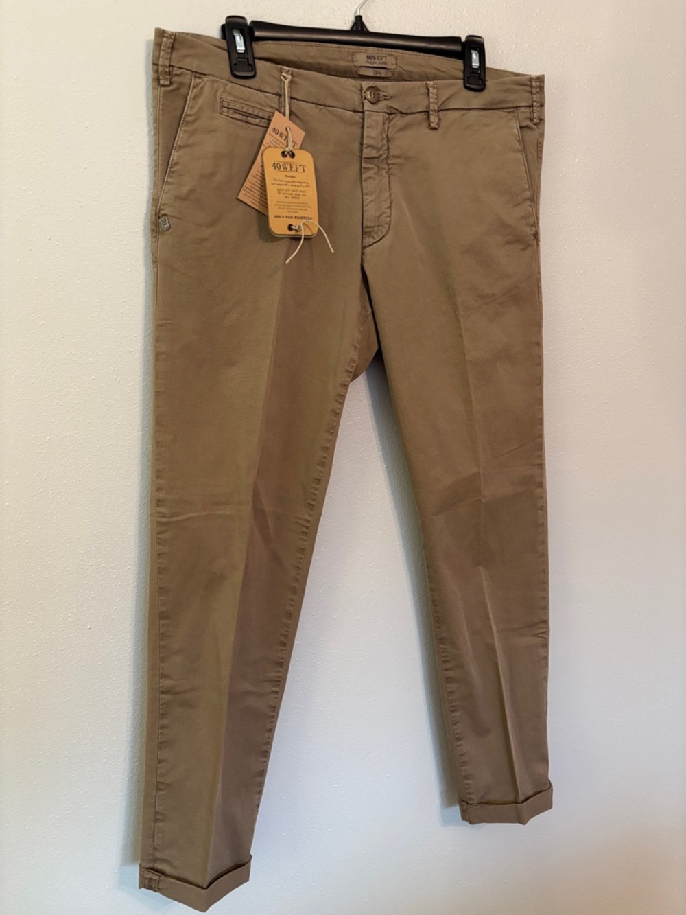 40weft "Billy" Men's Pants in Tan Italian brand size 50 x 28 equal to US 34 x 28 - Picture 4 of 16